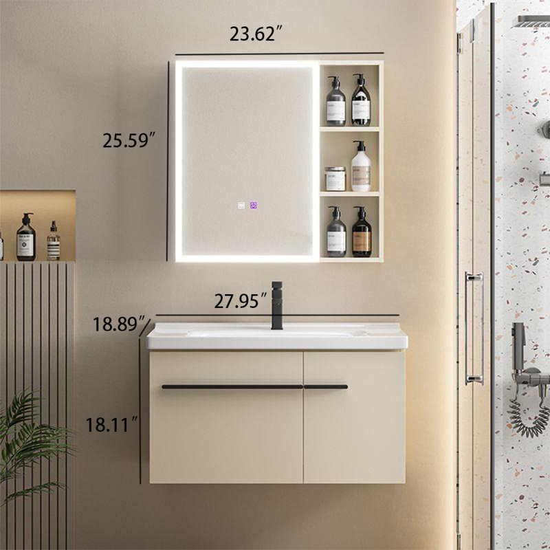 Ebern Designs 28'' Single Bathroom Vanity Set with Mirror and